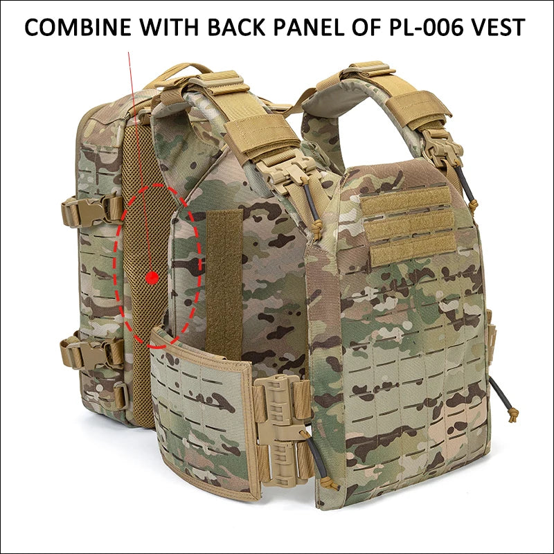 1000D Nylon Jagdrucksack Molle Plate Tragetasche Leichter Wanderrucksack Kompatibel mit Weste Sportrucksack