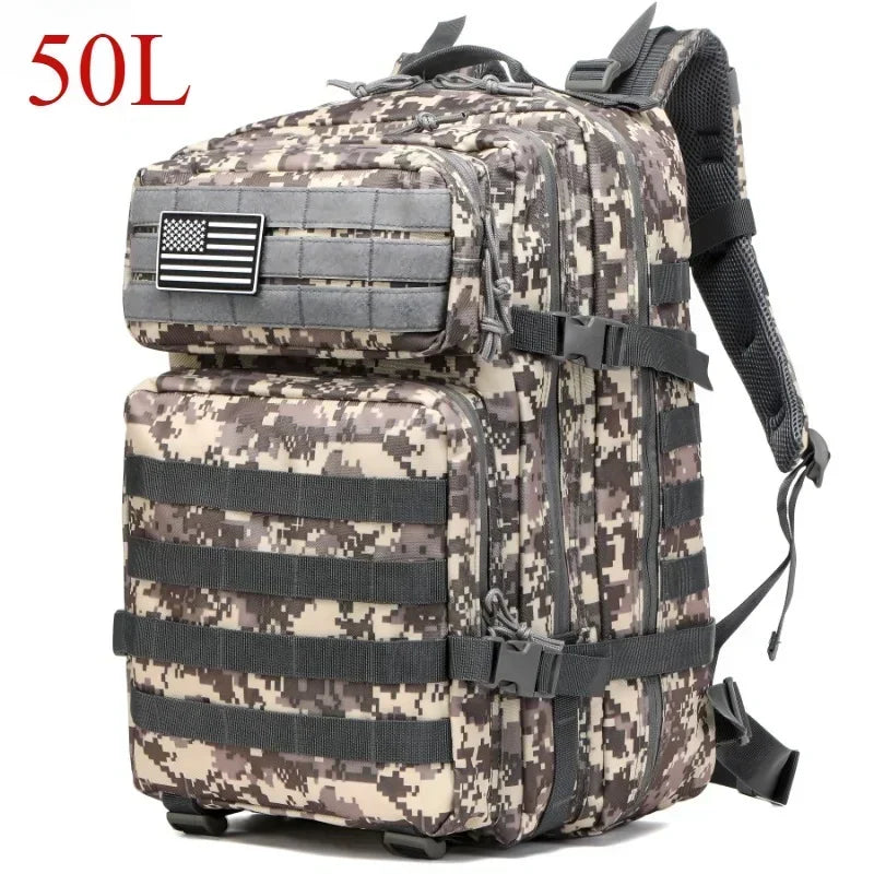 25L/50L Taktischer Rucksack Molle Tasche Outdoor Taschen Rucksack für Wandern Camping Trekking Jagd Angeln GYM Taschen Rucksäcke