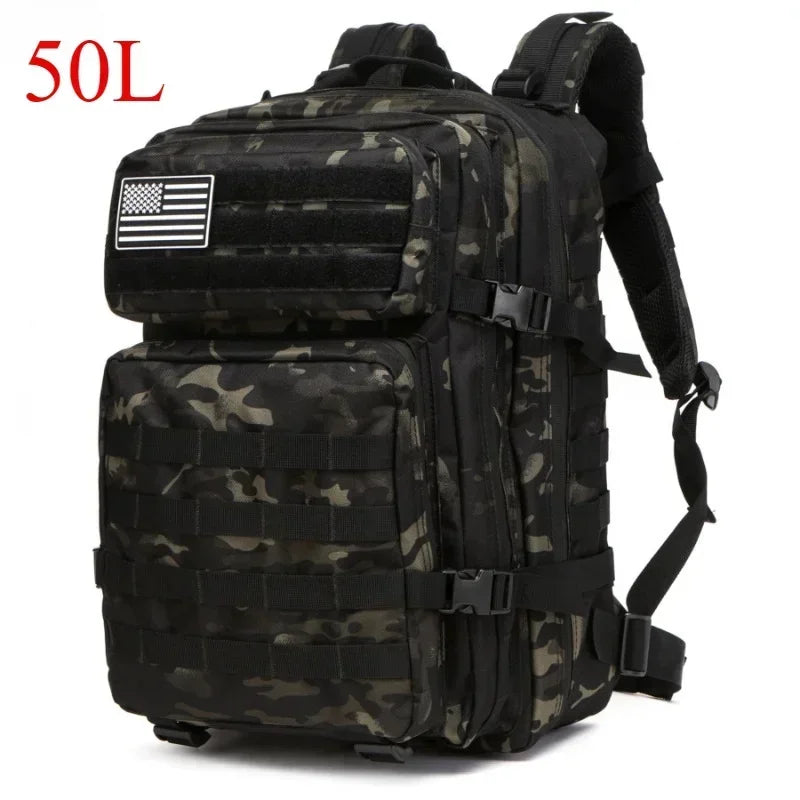 25L/50L Taktischer Rucksack Molle Tasche Outdoor Taschen Rucksack für Wandern Camping Trekking Jagd Angeln GYM Taschen Rucksäcke