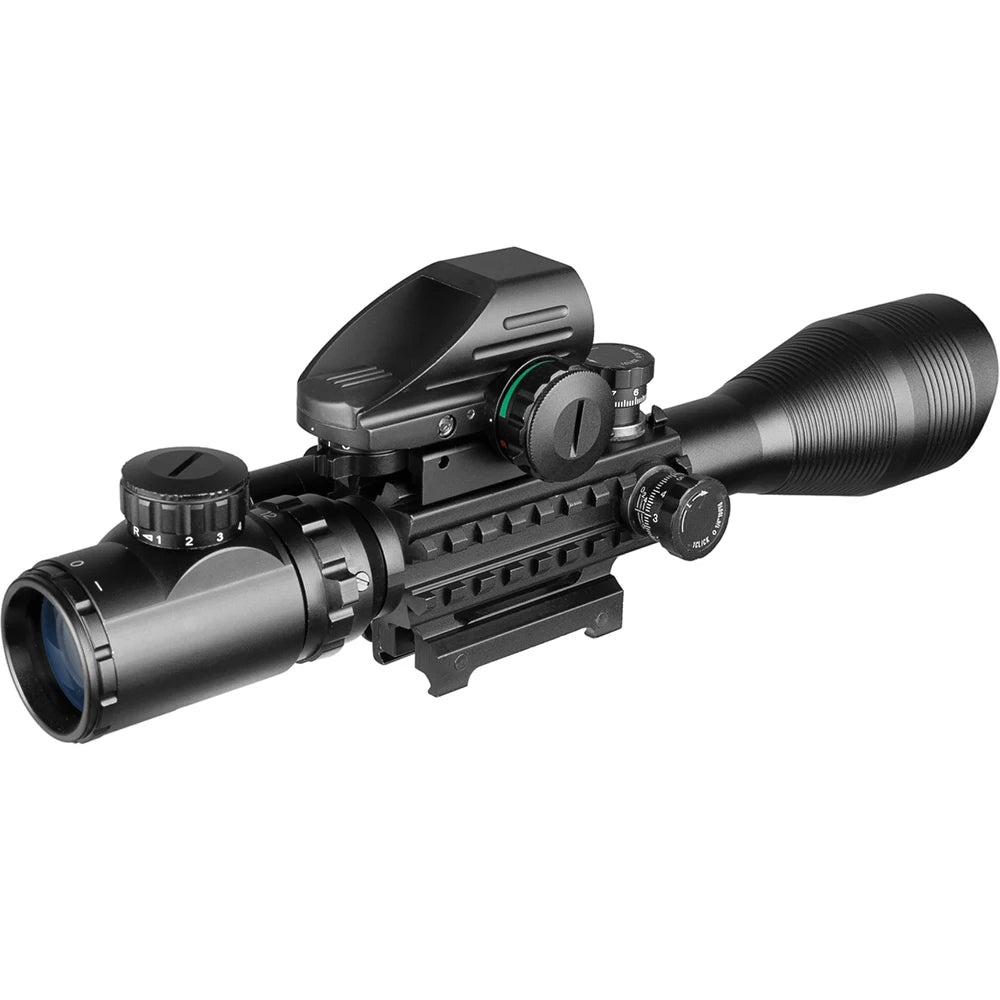 4-12X50 ZB Jagd Airsofts Zielfernrohr Taktische Air Gun Rot Grün Dot Laser Anblick Umfang Holographische Optik Zielfernrohr