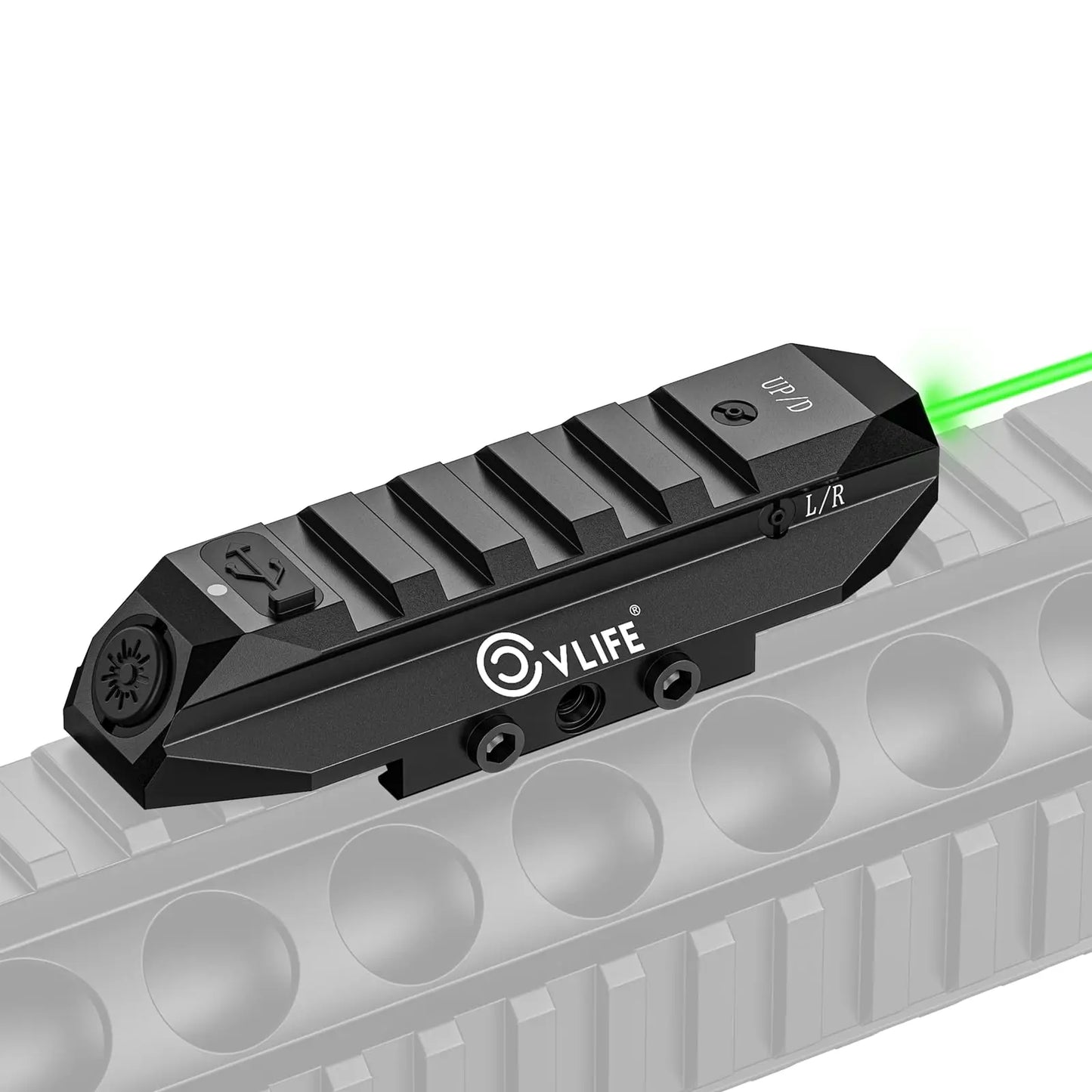 Cvlife Green Laser Sehung für Gewehr Taktisch wiederaufladbare Lasersicht mit dem Strobe -Modus für 21 -mm -Picatinny Rail Aluminium