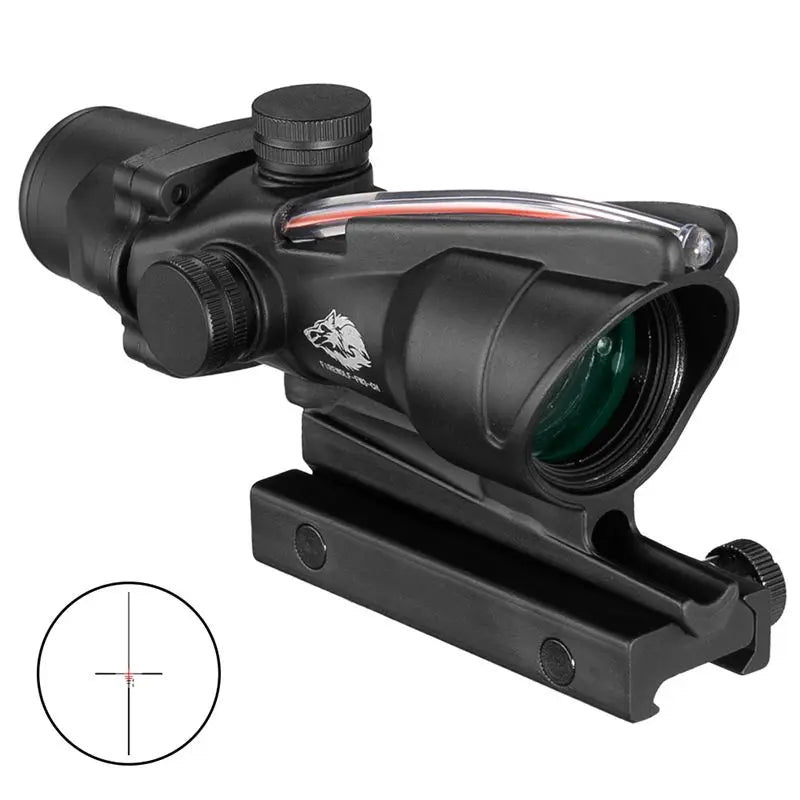 4X32 Jagd Zielfernrohr Fiber Echt Optik Grenn Red Dot Beleuchtet Geätzt Absehen Tactical Optische Anblick