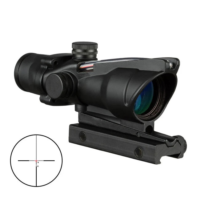 4X32 Jagd Zielfernrohr Fiber Echt Optik Grenn Red Dot Beleuchtet Geätzt Absehen Tactical Optische Anblick