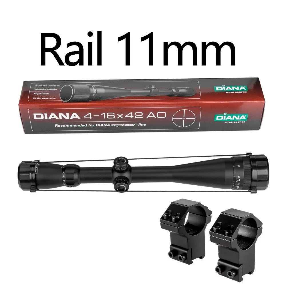 Taktische DIANA 4-16X42 AO Zielfernrohr Mil Dot Absehen Optische Anblick Jagd Zielfernrohr