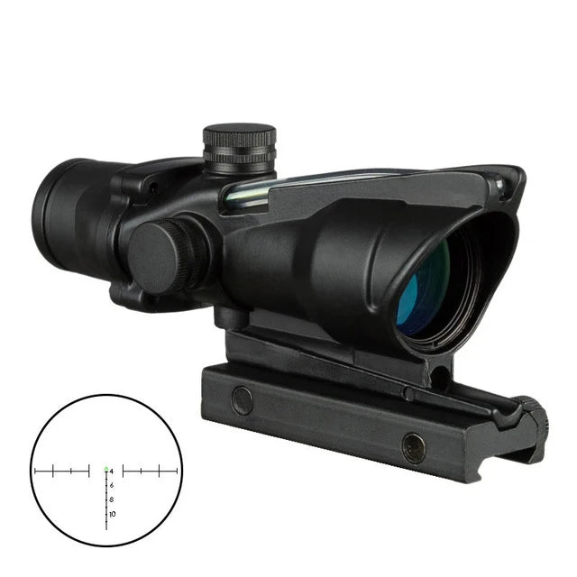 4X32 Jagd Zielfernrohr Fiber Echt Optik Grenn Red Dot Beleuchtet Geätzt Absehen Tactical Optische Anblick