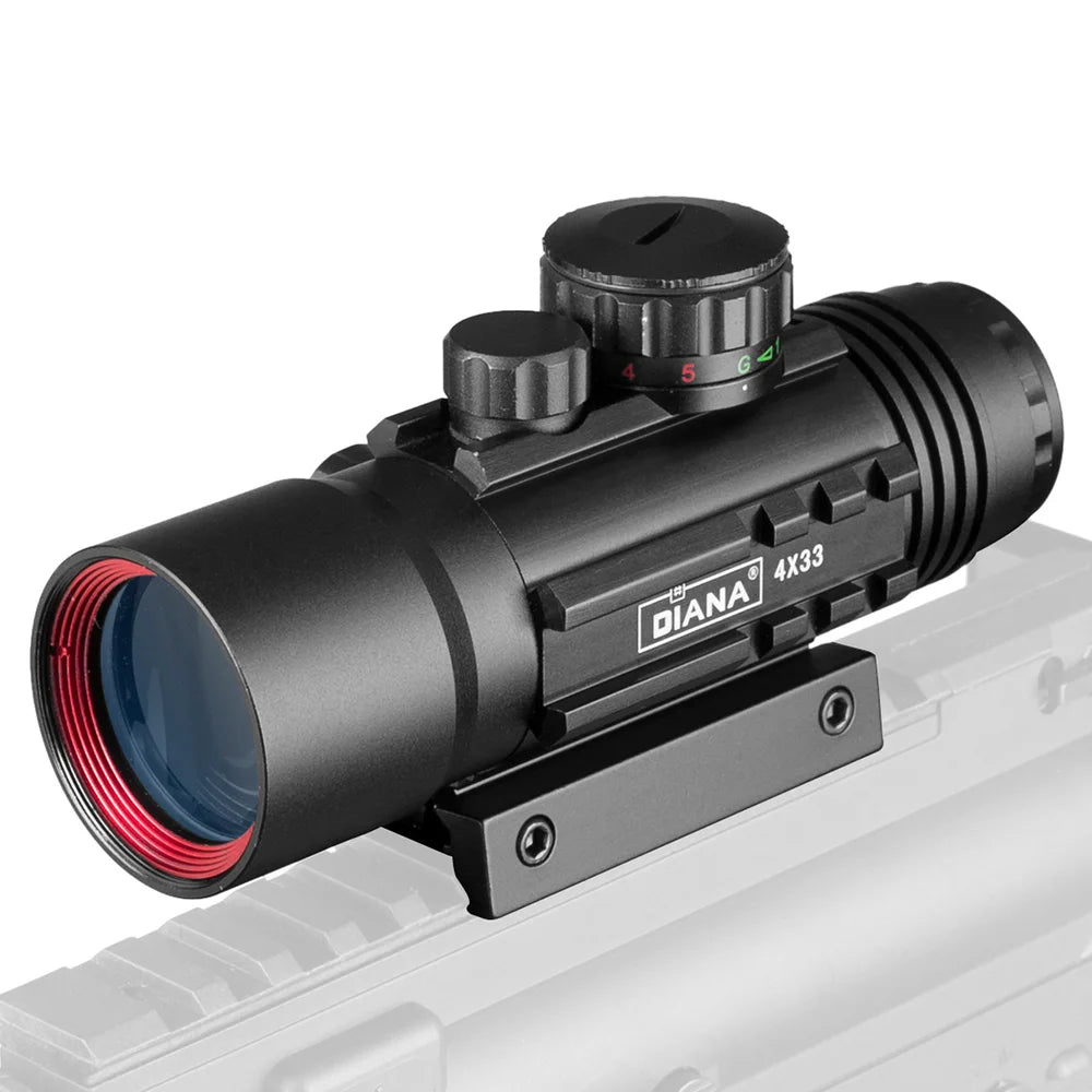 Diana 4x33 grün rot punkt visier fernrohr taktische optik zielfernrohr fit 11mm 20mm schienen gewehr fernrohre für die jagd
