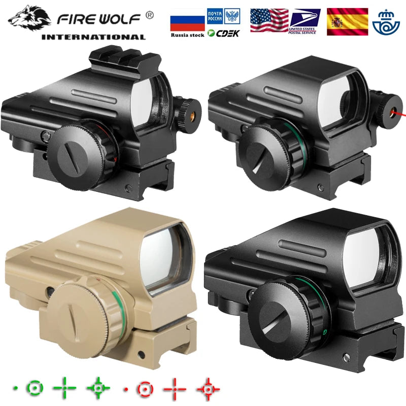 Taktische reflektierende rote/grüne Lichtlaser holografische Projektion des Red Dot Visier Visier Jagd 11mm/20mm Schienenmontiertes Visier