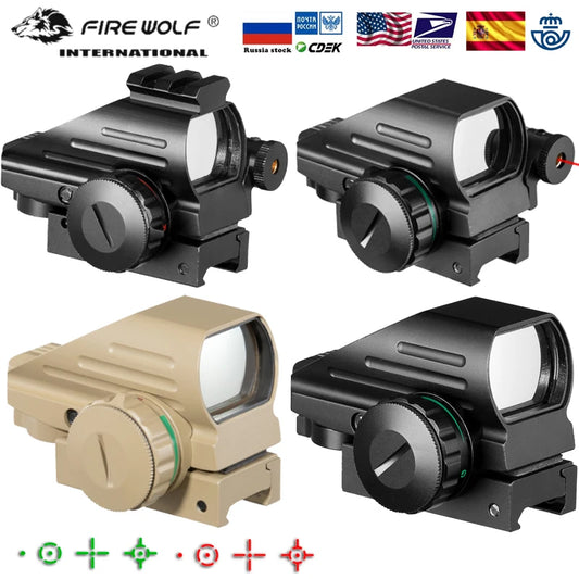 Taktische reflektierende rote/grüne Lichtlaser holografische Projektion des Red Dot Visier Visier Jagd 11mm/20mm Schienenmontiertes Visier