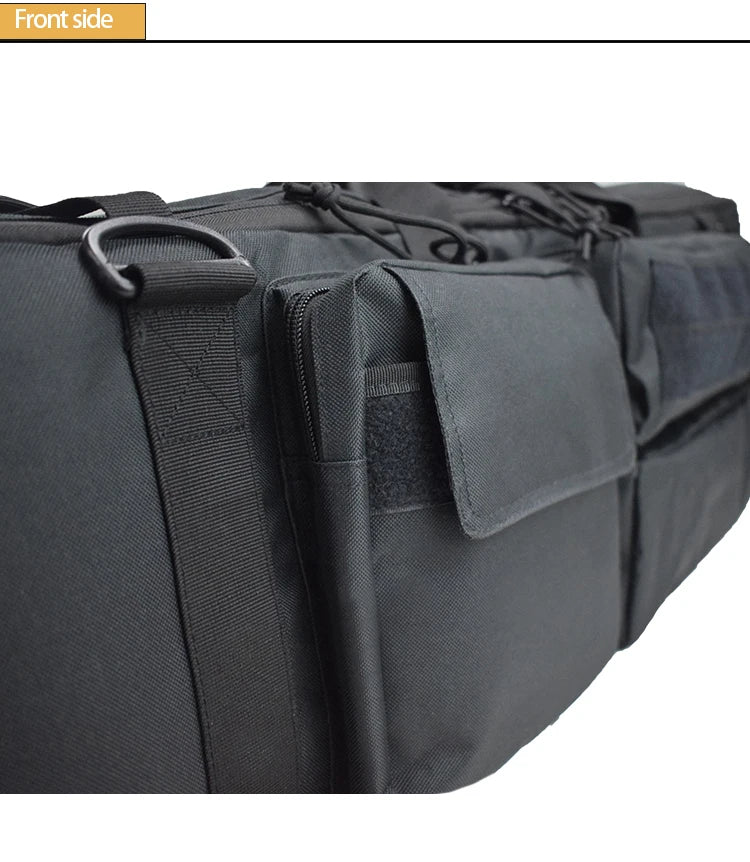 M249 Gewehrrucksack Dual Rifle Luftgewehr Jagdtasche Pistole und Magazin Aufbewahrung Gewehrkoffer, passend für M249 M4A1 M16 AR15