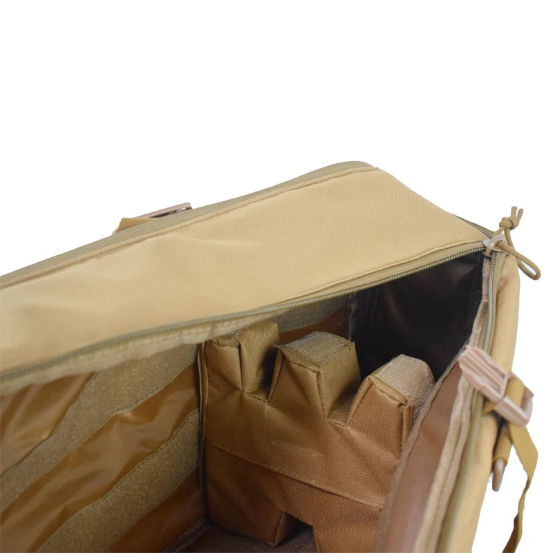 M249 Gewehrrucksack Dual Rifle Luftgewehr Jagdtasche Pistole und Magazin Aufbewahrung Gewehrkoffer, passend für M249 M4A1 M16 AR15