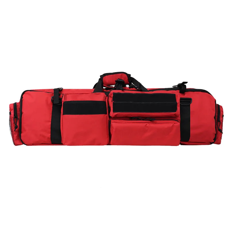 M249 Gewehrrucksack Dual Rifle Luftgewehr Jagdtasche Pistole und Magazin Aufbewahrung Gewehrkoffer, passend für M249 M4A1 M16 AR15