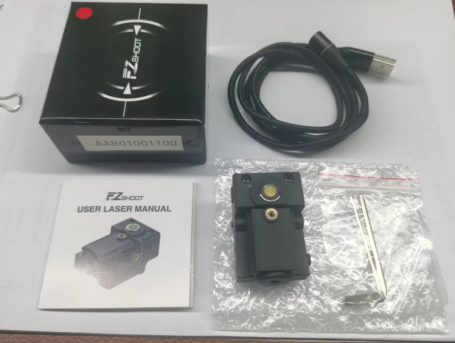 MidTen Laservisier, magnetisch, über USB wiederaufladbar, für Pistole, kompakte Low-Profile-Pistole mit beidhändig bedienbarem Ein-/Aus-Schalter