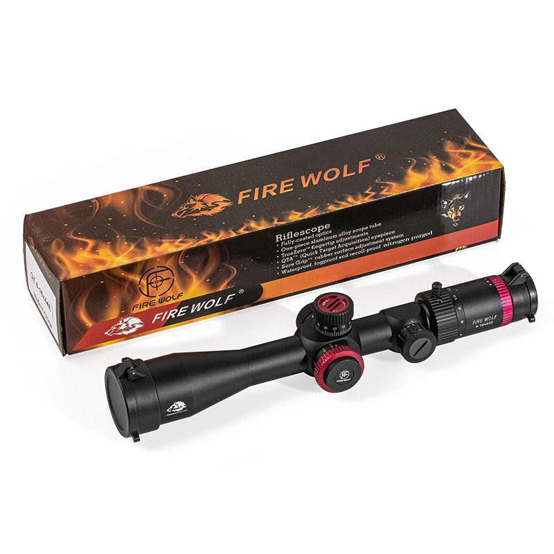FIRE WOLF QZ 4-16X44 Scope FFP Rot Grün Jagd Optische Anblick Sniper Zielfernrohr Taktische Erste Brenn Flugzeug Jagd Zielfernrohr