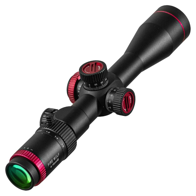 FIRE WOLF QZ 4-16X44 Scope FFP Rot Grün Jagd Optische Anblick Sniper Zielfernrohr Taktische Erste Brenn Flugzeug Jagd Zielfernrohr