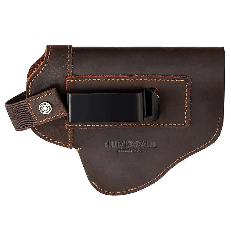 Taktisches pu leder holster für verdecktes tragen airsoft iwb pistolen holster für glock 17 19 43/sig p365/px4 m9 9mm für die jagd