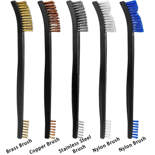 5 Teile/satz Doppelseitige Pistole Reinigung Pinsel Nylon Messing Draht Pinsel Universal Waffe Reiniger Set Jagd Liefert Zubehör