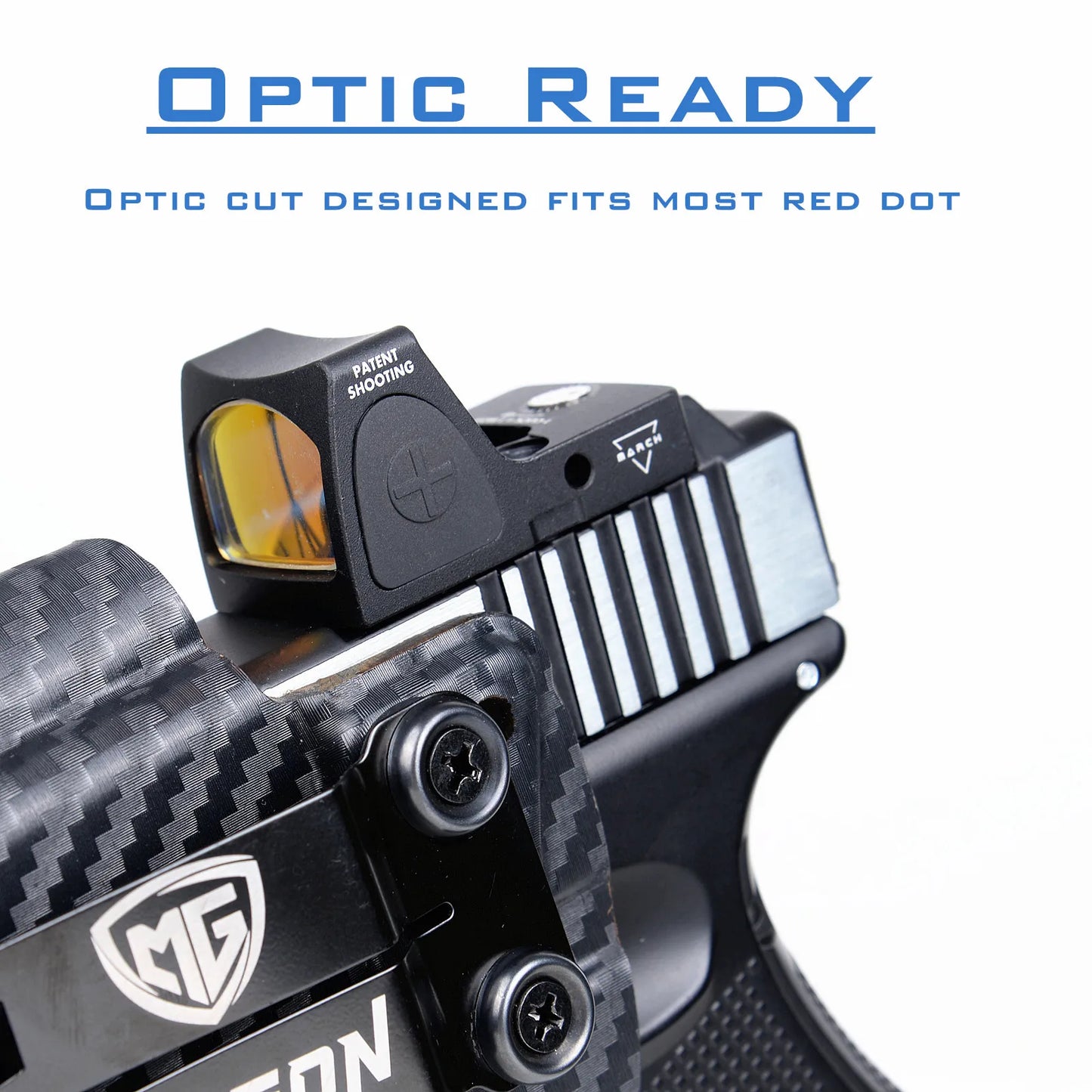 IWB Kydex-Holster für Glock 19 19X23 25 32 44 45, mit Olight Baldr S Taktische Taschenlampe im Bund, verdeckte Tragetasche