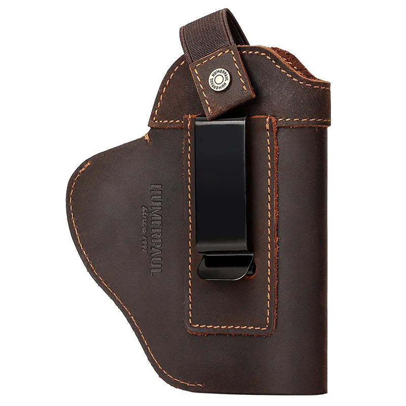 Taktisches pu leder holster für verdecktes tragen airsoft iwb pistolen holster für glock 17 19 43/sig p365/px4 m9 9mm für die jagd