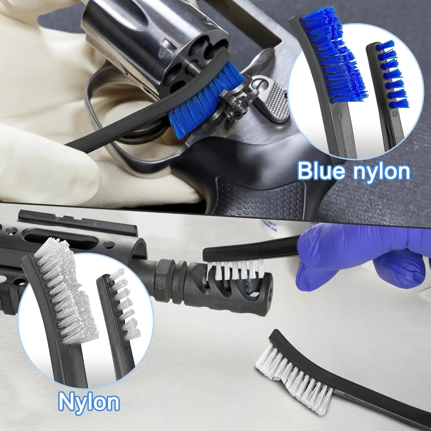 5 Teile/satz Doppelseitige Pistole Reinigung Pinsel Nylon Messing Draht Pinsel Universal Waffe Reiniger Set Jagd Liefert Zubehör
