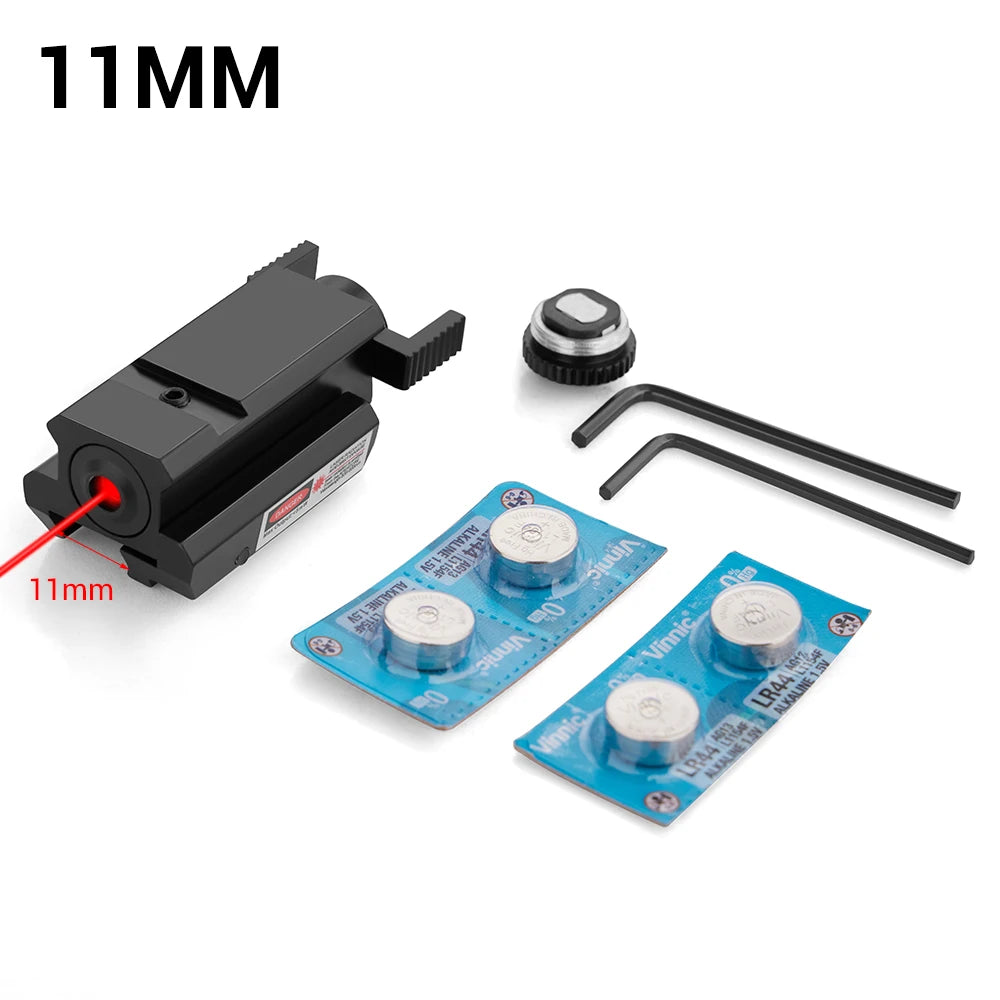 Taktischer rot-grüner Punkt-Laserpointer, Waffenpistole, Laservisier für 20 mm Picatinny 11 mm Schwalbenschwanzschiene Glock 17 19 CZ-75