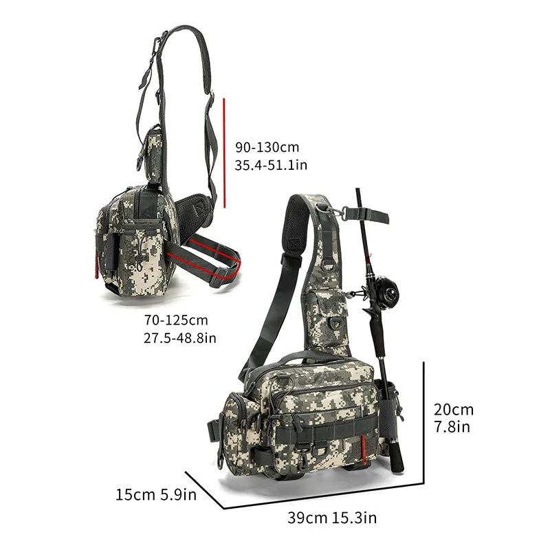 Taktische Brust Schulter tasche Herren Reit taschen Jagd Pistole Holster Rucksäcke Klettern Molle Angel beutel Bogenschütze Schulter Rucksack