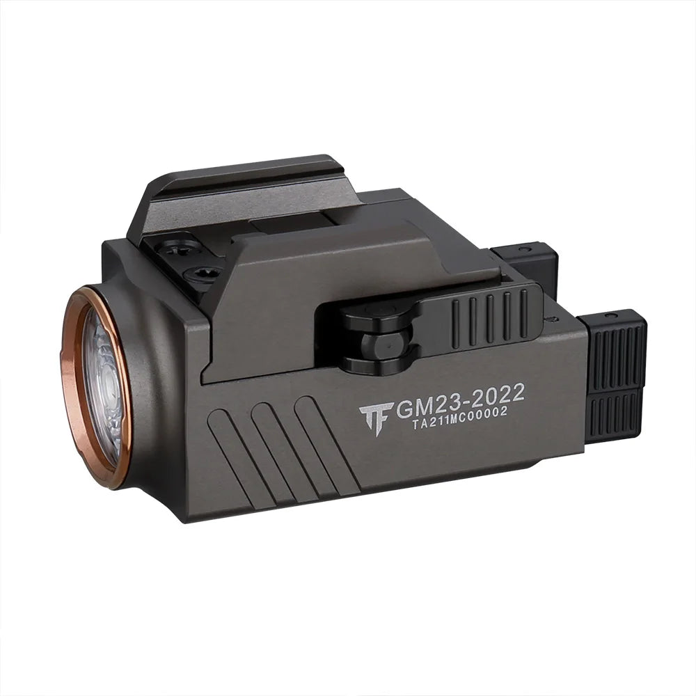 Taktische Pistolen-Waffenleuchte Trustfire GM23 800 Lumen Mini-LED-Pistolenleuchte Kompakte wiederaufladbare USB-Taschenlampe mit Schnellverschluss