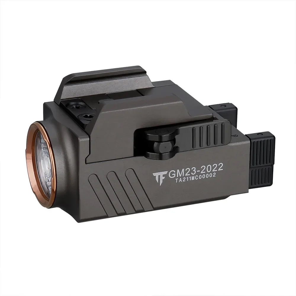 Taktische Pistolen-Waffenleuchte Trustfire GM23 800 Lumen Mini-LED-Pistolenleuchte Kompakte wiederaufladbare USB-Taschenlampe mit Schnellverschluss