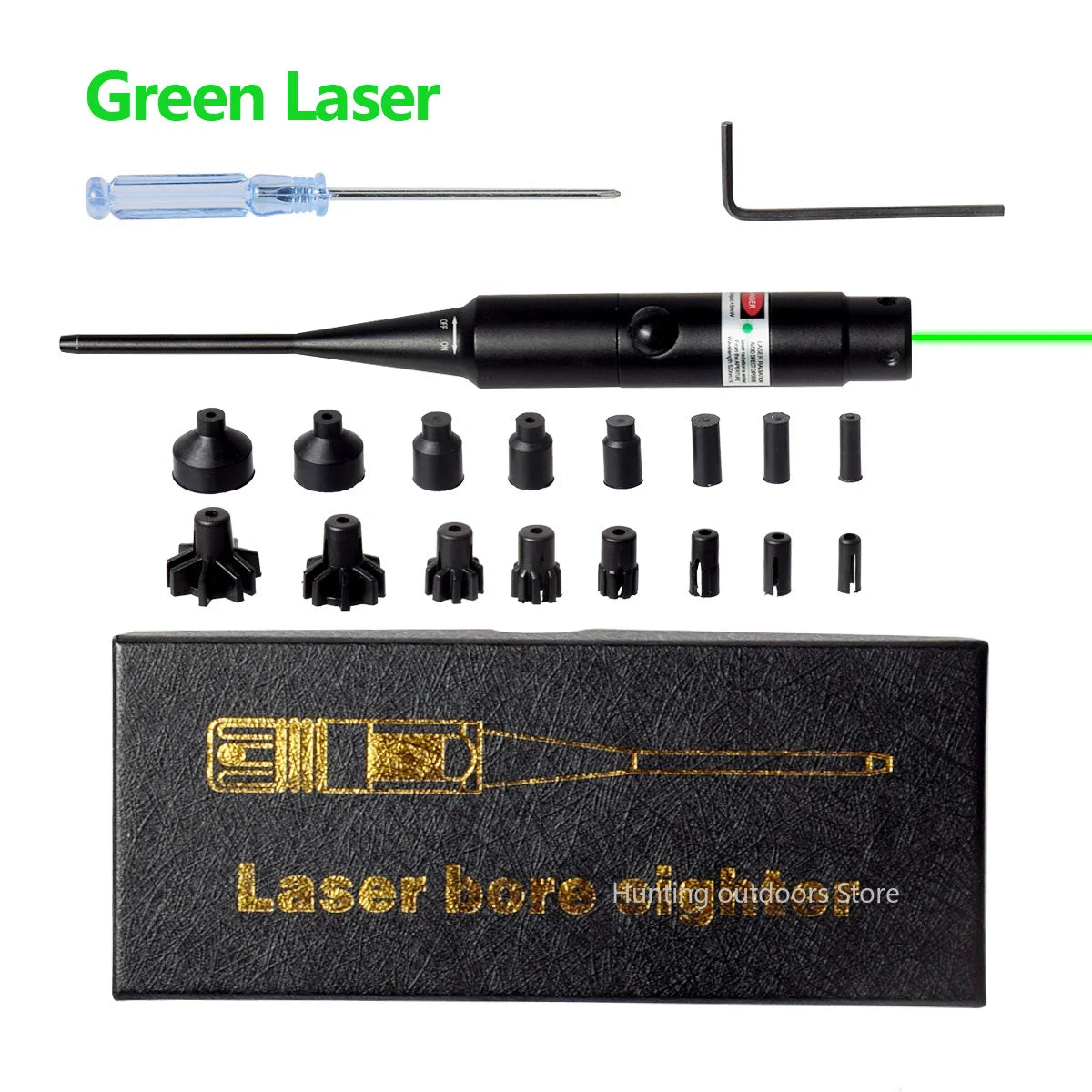 Taktisches Laser-Boresighter-Kit, grün, rot, für Kaliber.177 bis.50, Laserpointer, Kollimator, Universal-Bohrungssighter, Gewehr, Pistole