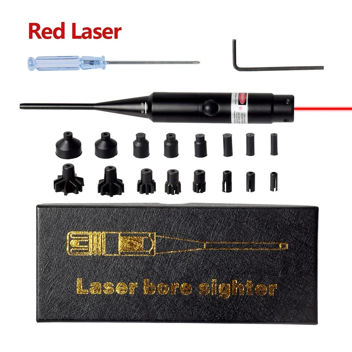 Taktisches Laser-Boresighter-Kit, grün, rot, für Kaliber.177 bis.50, Laserpointer, Kollimator, Universal-Bohrungssighter, Gewehr, Pistole